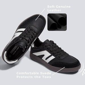 LUCKY STEP Women Classic Retro Gum Sole Fashion Sneakers Tennis Skate Shoe